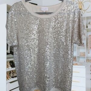 Entro Silver Sequin Blouse